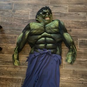 Adult hulk costume and mask